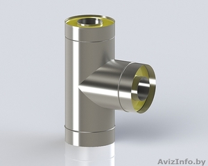 Утепленный тройник 90 градусов 100/200 - 0, 5/0, 5 #1519101