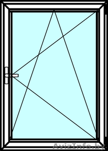 Одностворчатые алюминиевые окна из профиля Алютех серии ALT W72 #1529157