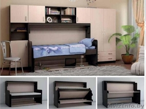 Стол-кровать одноярусный. Для экономии Вашего места. #1530066