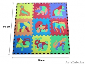 Коврик пазл животные,  транспорт #1535607