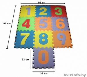 Коврик пазл развивающий для детей «Цифры» #1535627