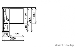 РАСПРОДАЖА ОКОН ПВХ. Балконный блок ОК-5 #1536285