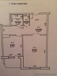 1-комнатная квартира в Жлобине #1452971