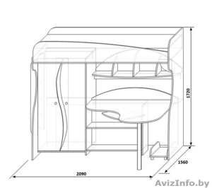 Детская Кровать двухъярусная Альфа 3 #1543493