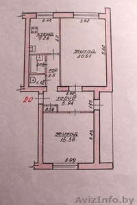 2-комнатная квартира,  д. Никитиничи #1541757
