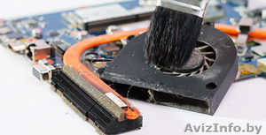 Чистка ноутбука от пыли с заменой термопасты и терморезинок в Минске! #1559076