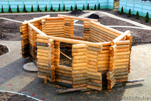 Сруб для беседки,  бани,  дачи из оцилиндрованного бревна. #1559736