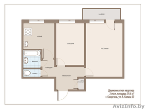 2-КОМНАТНАЯ КВАРТИРА В ЦЕНТРЕ ГОРОДА  #1558605