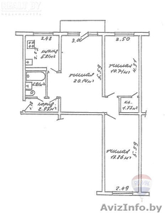 3 комнатная квартира  метро Я.Коласа #1574824
