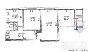 3 комнатная квартира ул. П.Глебки #1574822
