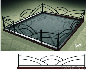 Ограда ритуальная металическая #1576358