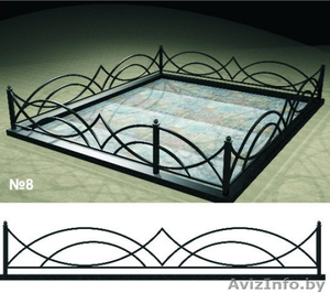 Ограда ритуальная металл #1576355