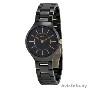 Часы Rado True Thinline 30 Ceramic Lady (черные) #1595251