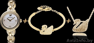 Часы Swarovski с браслетом и кулоном. #1599685