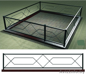 Ограда ритуальная мет #1576353