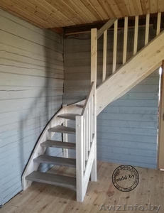 Дачная сосновая лестница . Выгодная цена. Гарантия #1612223