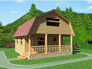 Сруб Бани 6х8 м из профилированного бруса