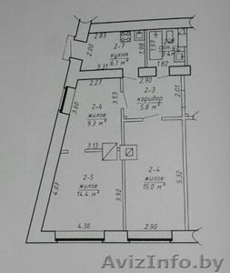 3 комнатная квартира в в центре Бреста,  возложен нежилой фонд #1613008