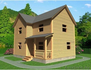 Сруб Дома Юлиан 8х8м из бруса установка в Березино #1613206