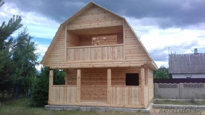 Дома из бруса сруб Татьяна 6 × 4 с террасой,  установка по Беларуси #1613455