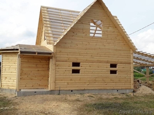Дом сруб из бруса Михаил 6 × 8 ,  установка в Крупках #1614259