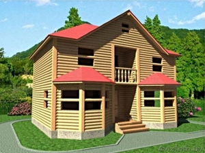 Дом из бруса Бернар 9х7 м сруб с установкой-доставкой Минск и район. #1617220