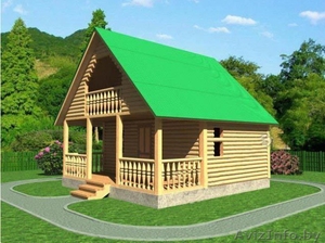 Баня-Дом из бруса Афелия 6х6 Сруб установка Стародорожский район #1618472