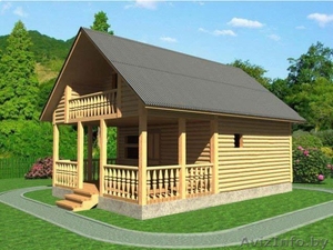 Баня Дом из бруса Валерия 5, 5х8 Сруб установка Червенский район #1618476