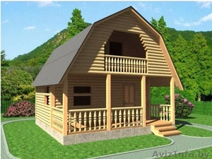 Дом из бруса Арсений 6х6 сруб установка Узденский район #1618477