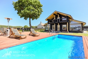 Стильный дом из клееного бруса 206 м2 в двух уровнях. #1623540