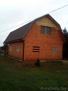 Лошаны. Дом/Баня из бруса 9 × 7 с установкой #1623913