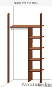 Недорого Шкаф купе под заказ 120х260х63 см двери из дсп #1628170