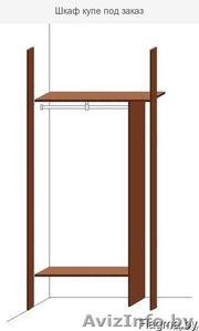 Под заказ Шкаф купе 120х260х63 см двери из дсп #1628176