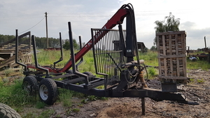 Срочно! Дешево продам или обменяю  с доплатой прицеп лесовоз PATUU 505,  2004 г.в #1631154