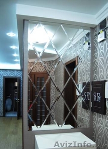 Зеркальная плитка в Минске,  зеркальное панно из ромбов или квадратов #32260