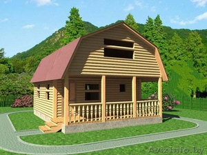 Дом/Баня сруб из бруса 6х8 установка в Докшицком районе #1631727