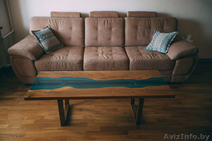 Журнальный столик из массива с эпоксидной рекой от 350 BYN #1635142