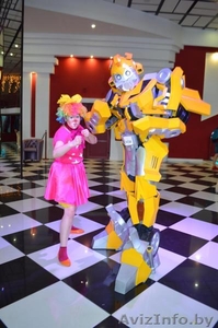 Детский праздник с трансформером Бамблби и клоунессой Ириской в Гомеле,  Речице  #1634216