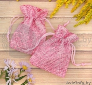 Мешочек подарочный Льняной 79,  цвет розовый #1639910