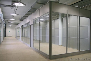 Стеклянная перегородка. Перегородка из ПВХ. Офисные перегородки. #1337561