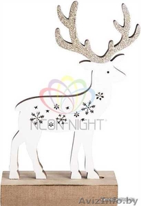 Деревянная фигурка с подсветкой Олененок 13-5-19, 5 см #1642530