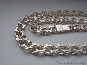 Серебряная цепочка Бисмарк 100 грамм 925 пробы 65 см новая #1642509