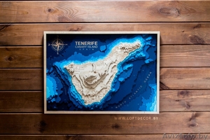 Тенерифе на карте из дерева #1644364