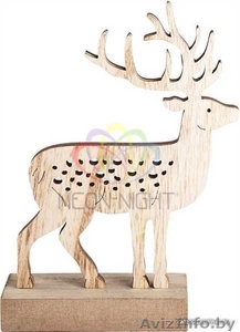 Деревянная фигурка с подсветкой Олень 14, 5-5-19 см #1642555
