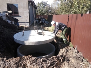 Наружная канализации из бетонных колец за 1 день #1652622