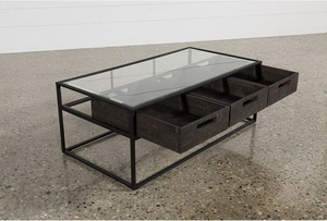 Стол стекло,  металл,  дерево 1000х500х600 #1655284