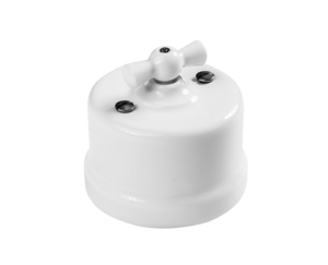 Выключатель 1-клавишный ПЛАСТИК Белый,  #1659595