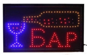  Вывеска светодиодная LED Бар,  220V #1668185
