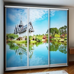 Шкаф-купе изготовим с комбинированными дверями под заказ #1674169