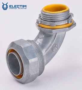 Муфты вводные для металлорукава в усиленной ПВХ изоляции ВМУ 90° #1677113